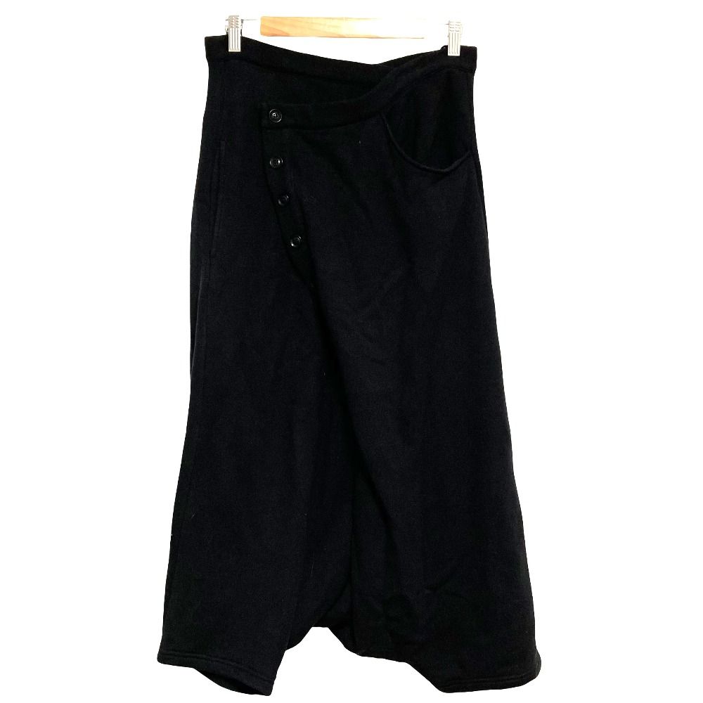 美品 Y's ワイズ ヨウジヤマモト 裏毛スウェット サルエルパンツ YY-T09-672 サイズ2 ブラック レディース 古着 中古 USED