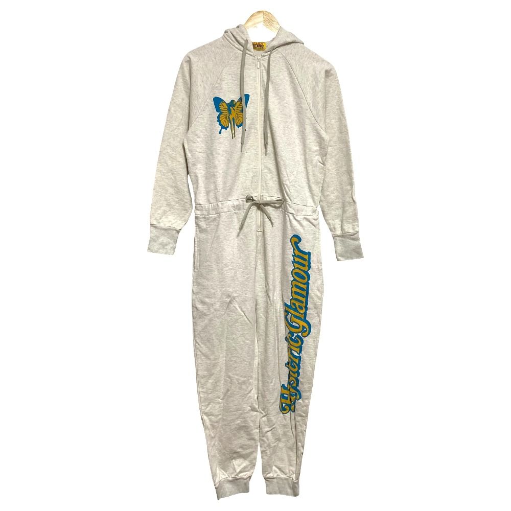 美品 25SS HYSTERIC GLAMOUR ヒステリックグラマー FLY LIKE A BUTTERFLY オールインワン 01251CP03 サイズF アイボリー レディース 古着 中古 USED