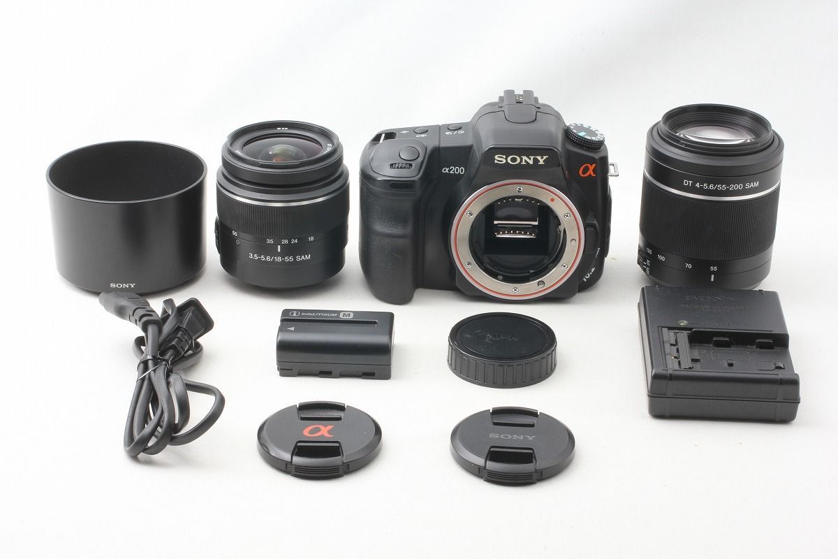 即購入1000円OFF Sony α55 望遠レンズ ダブルズームキット 完動品 カメラ 即購入1000円OFF Sony α55 望遠レンズ ダブルズームキット 完動品