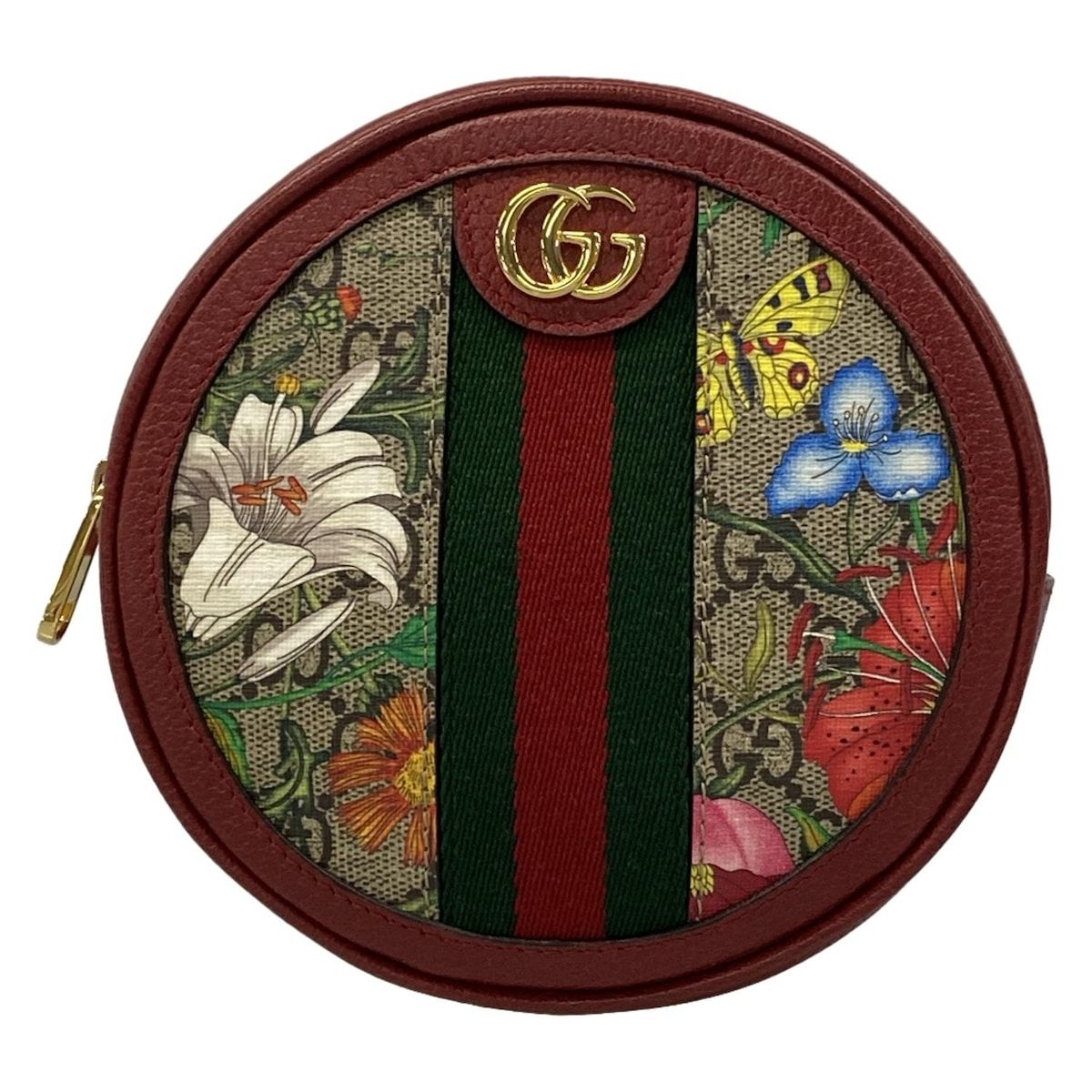 GUCCI(グッチ) リュックサック オフィディア GG ミニ バックパック/グッチティアン 598661 ベージュ×レッド×マルチ チェーンショルダー