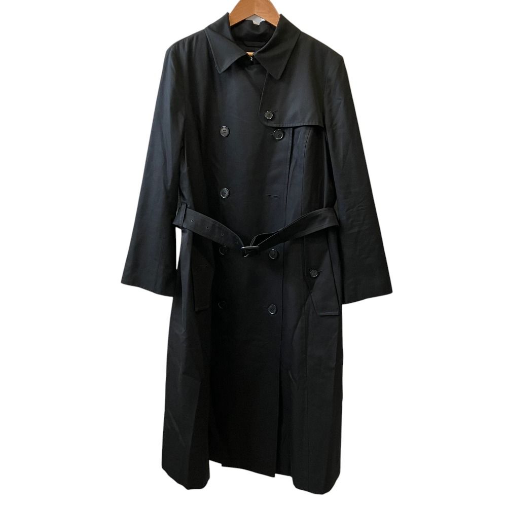 美品 23AW MACKINTOSH LONDON マッキントッシュロンドン GABARDINE 19 LOGIE チェックライナー付き トレンチコート 44 ブラック レディース 古着 中古 USED