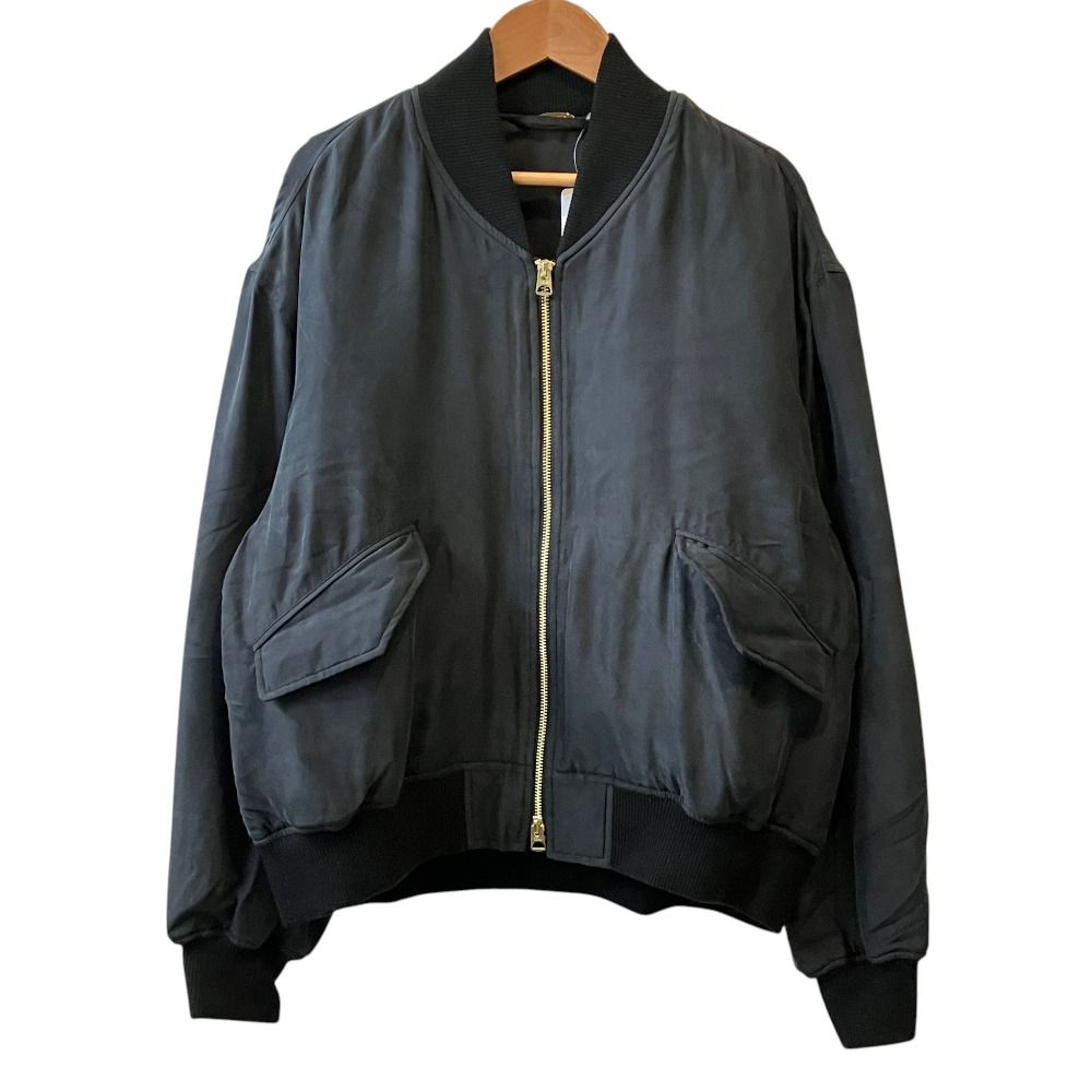 新品同様 26SS MUSE de Deuxieme Classe ミューズ ドゥーズィエムクラス BIO SILK MA1 ブルゾン F ブラック レディース 古着 中古 USED