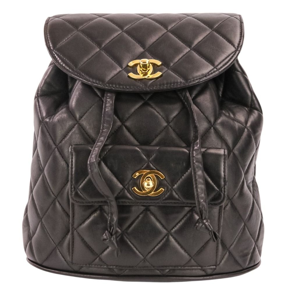 美品 CHANEL シャネル ヴィンテージ マトラッセ ラムスキン チェーン