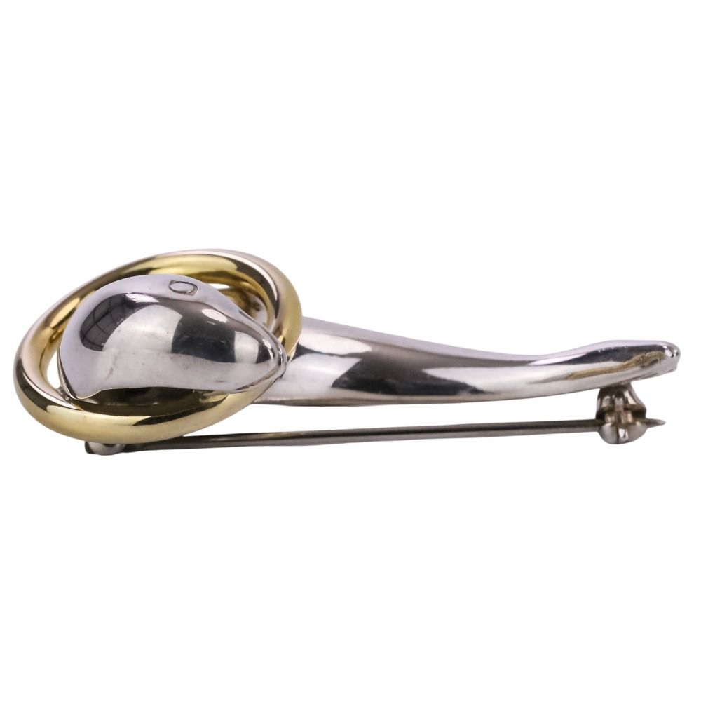 美品 Tiffany & Co. ティファニー ドルフィン ブローチ 925-750