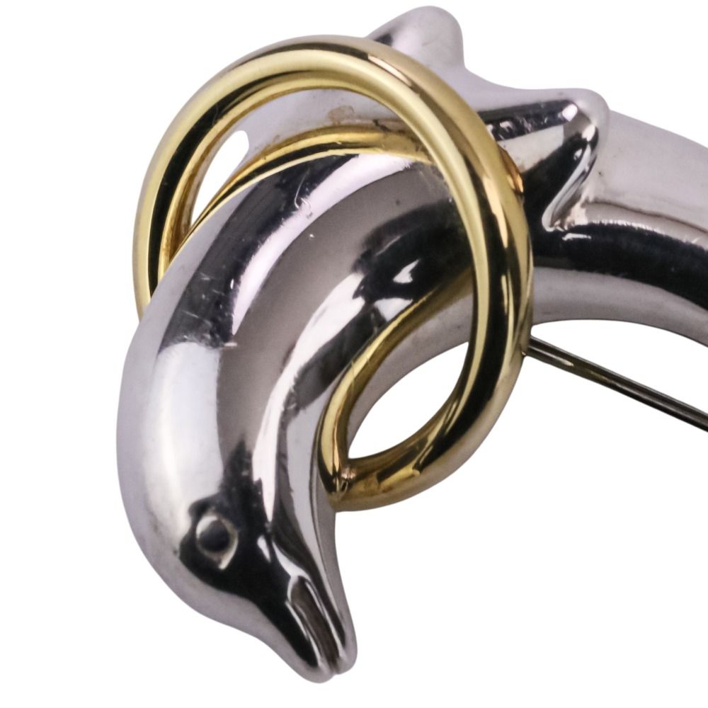 美品 Tiffany & Co. ティファニー ドルフィン ブローチ 925-750