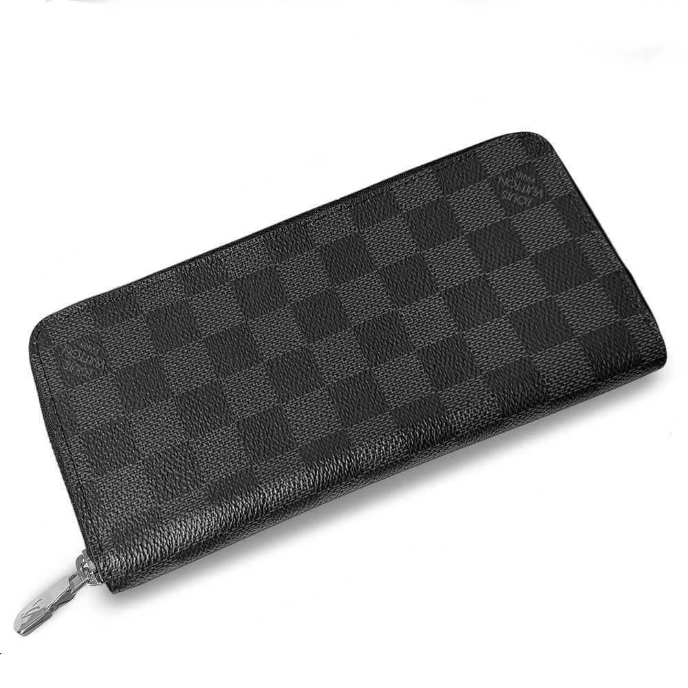 【未使用・保管品】ルイ ヴィトン LOUIS VUITTON ジッピー ヴェルティカル 二つ折り 長財布 ダミエ グラフィット ブラック N63095 箱付