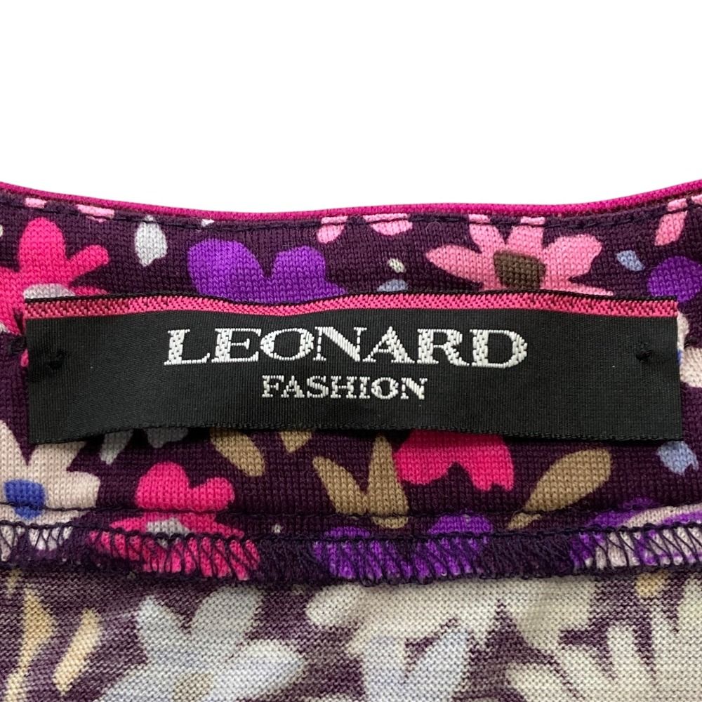 美品 LEONARD FASHION レオナールファッション フラワープリント V