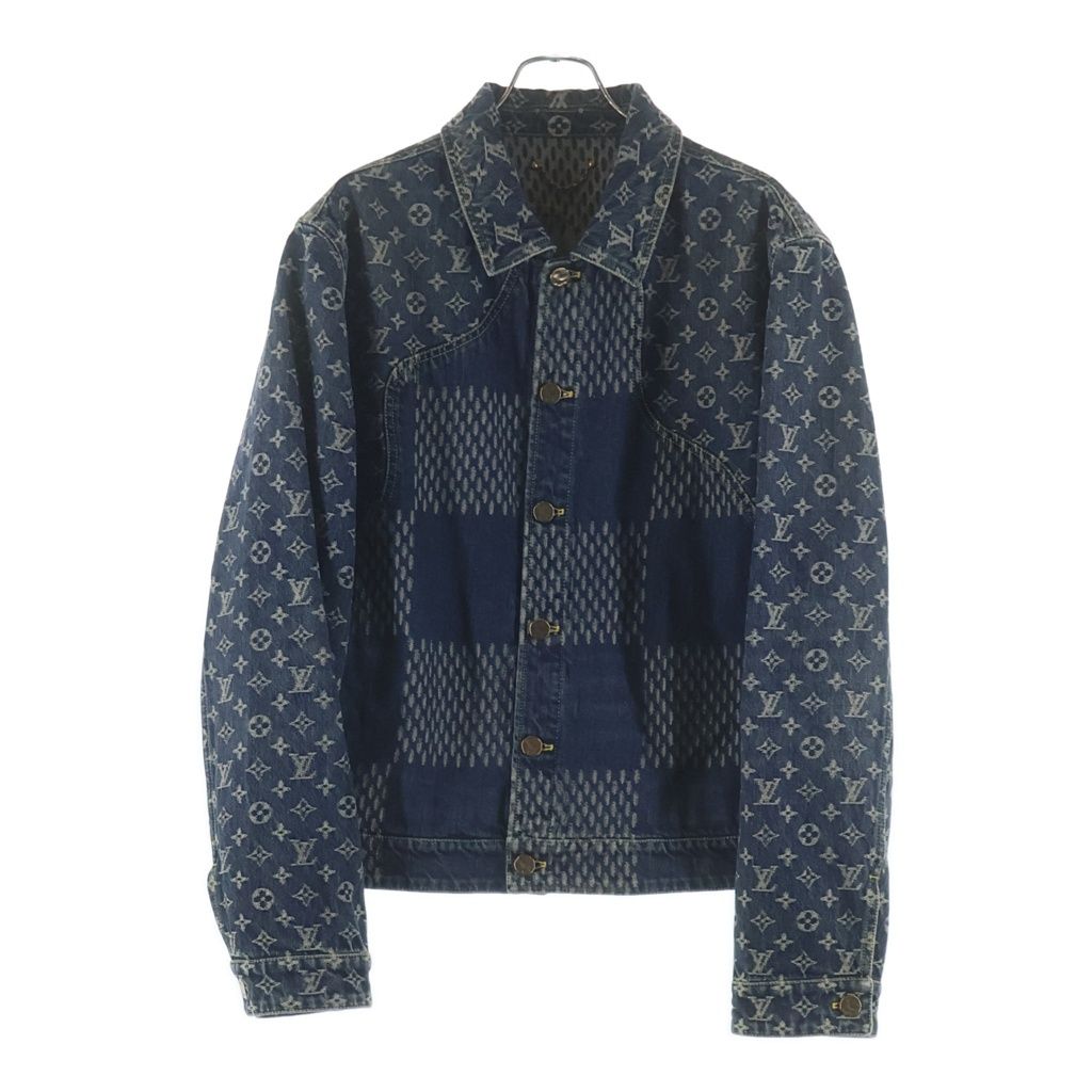 LOUIS VUITTON (ルイヴィトン) ×NIGO ジャイアントダミエウェーブスモノグラムデニムジャケット Gジャン インディゴ HJA10WUZC A480
