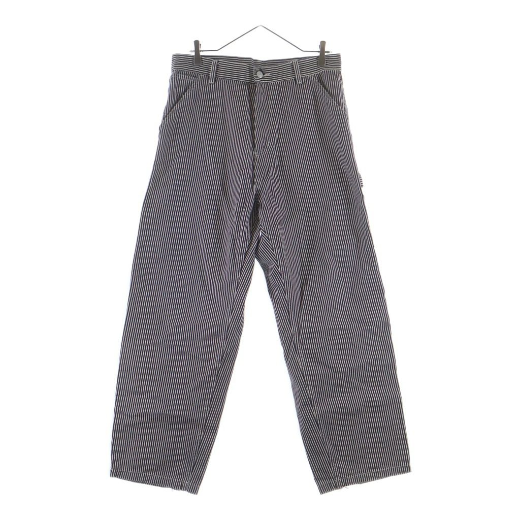 Carhartt WIP (カーハート ダブリューアイピー) TERRELL SK PANT テレル ストライプ ジップフライ ストレート ぺインター パンツ ネイビー/ホワイト I032107