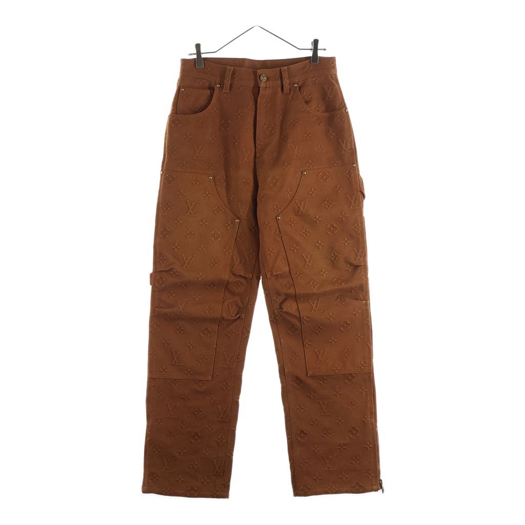 LOUIS VUITTON (ルイヴィトン) 21AW モノグラム ワークウェア ダブルニー カーペンター パンツ ブラウン RM212 G98 HLD60W