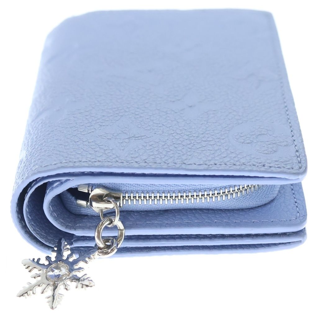 LOUIS VUITTON (ルイヴィトン) ポルトフォイユクレア コンパクトウォレット 三つ折り財布 コインケース ライトパープル レザー M80943 シルバー金具