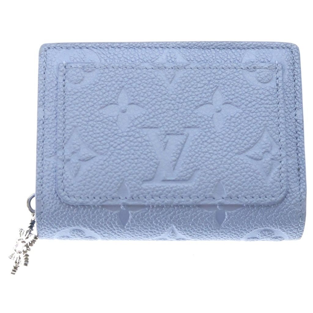 LOUIS VUITTON (ルイヴィトン) ポルトフォイユクレア コンパクトウォレット 三つ折り財布 コインケース ライトパープル レザー M80943 シルバー金具