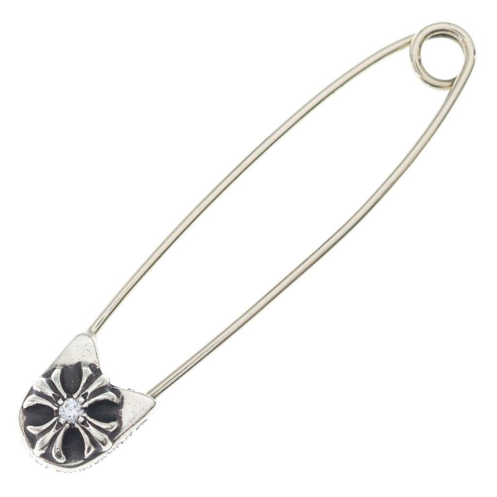 CHROME HEARTS (クロムハーツ) SAFETYPIN LG 1DIA セーフティピン ラージ 1ダイヤ シルバー BCA309
