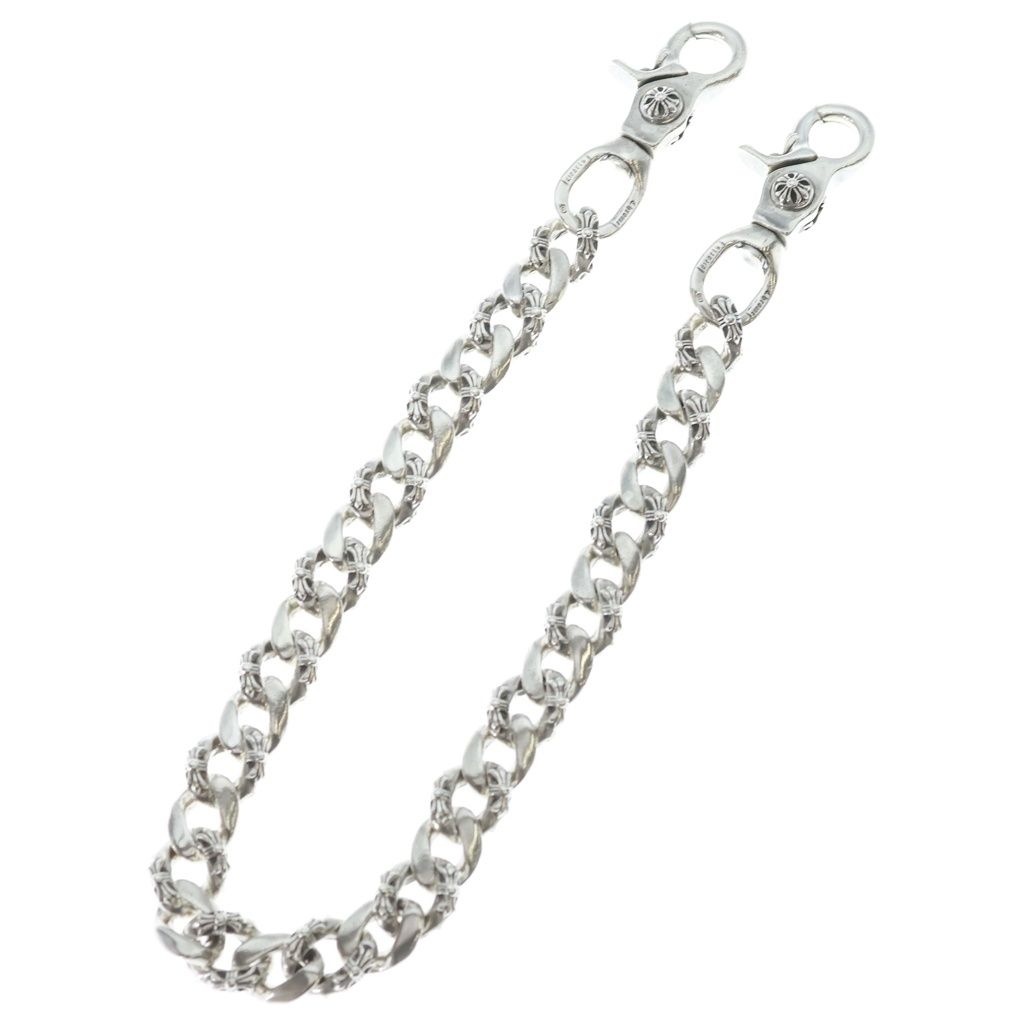 CHROME HEARTS (クロムハーツ) FANCY LONG-T/2クリップロングファンシー ウォレットチェーン シルバー BCA075