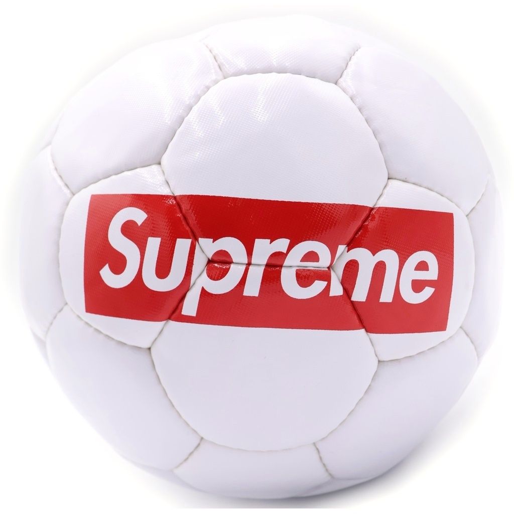 SUPREME (シュプリーム) 22SS SOCCER BALL BOX LOGO ボックスロゴ プリント サッカーボール ホワイト/レッド