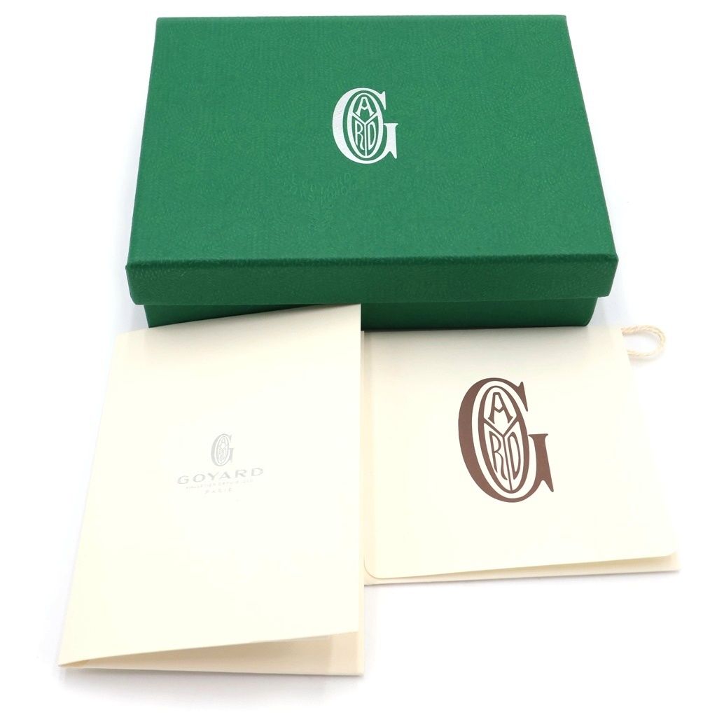 GOYARD (ゴヤール) サン ガブリエル PVC コーティングキャンバス レザー コンパクトウォレット 三つ折り財布 ブラック/ブラウン GOYARD (ゴヤール) サン ガブリエル PVC コーティングキャンバス レザー コンパクトウォレット 三つ折り財布 ブラック/ブラウン