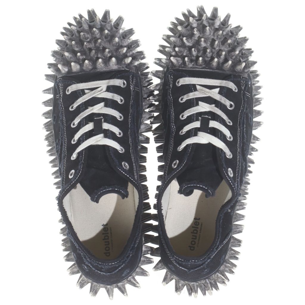 doublet (ダブレット) 26SS DIRTY SPIKE TOE CAP CANVAS SNEAKER