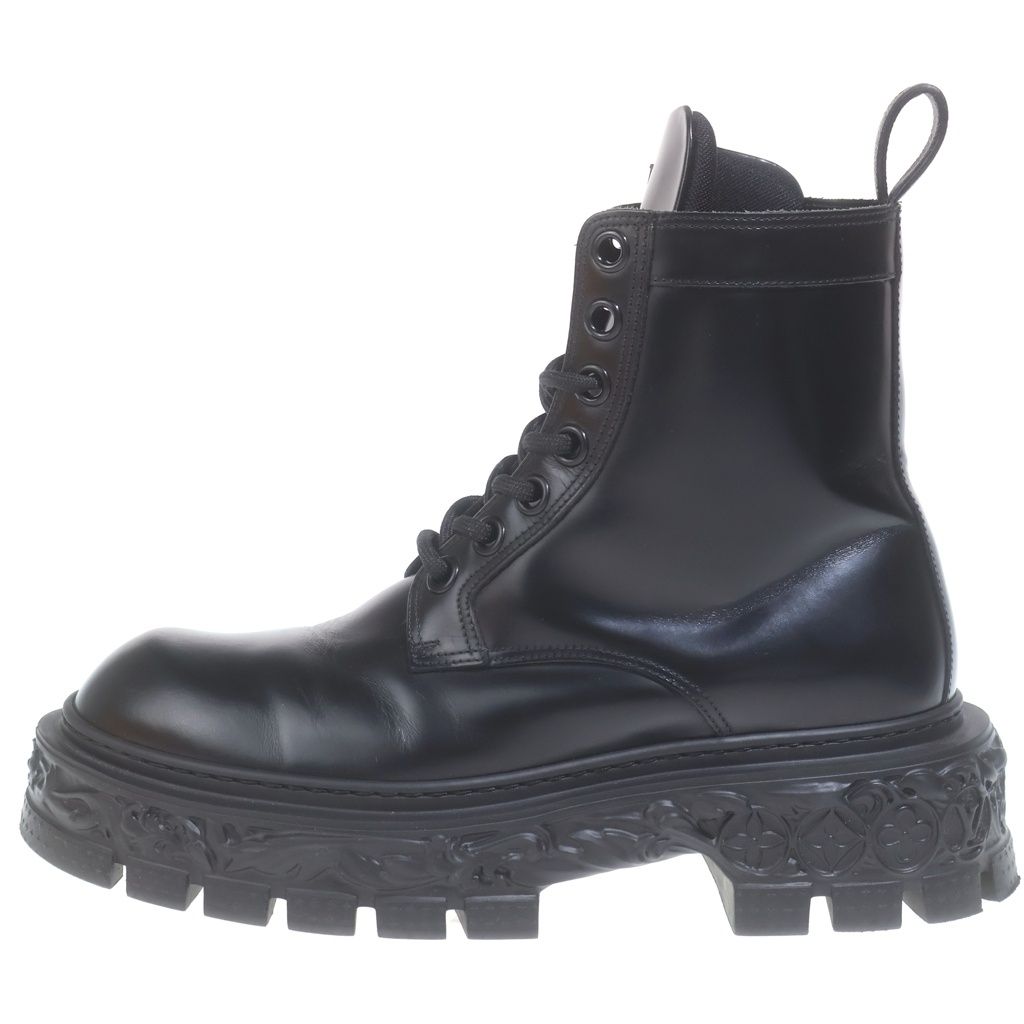 LOUIS VUITTON (ルイヴィトン) LVバロックライン レザー ハイカットブーツ