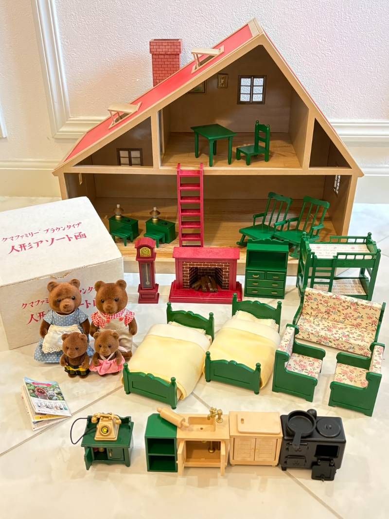 希少品!! 初期モデル 初代 シルバニアファミリー デラックスハウス 緑の家具 クマファミリー ブラウンタイプ エポック社 まとめ