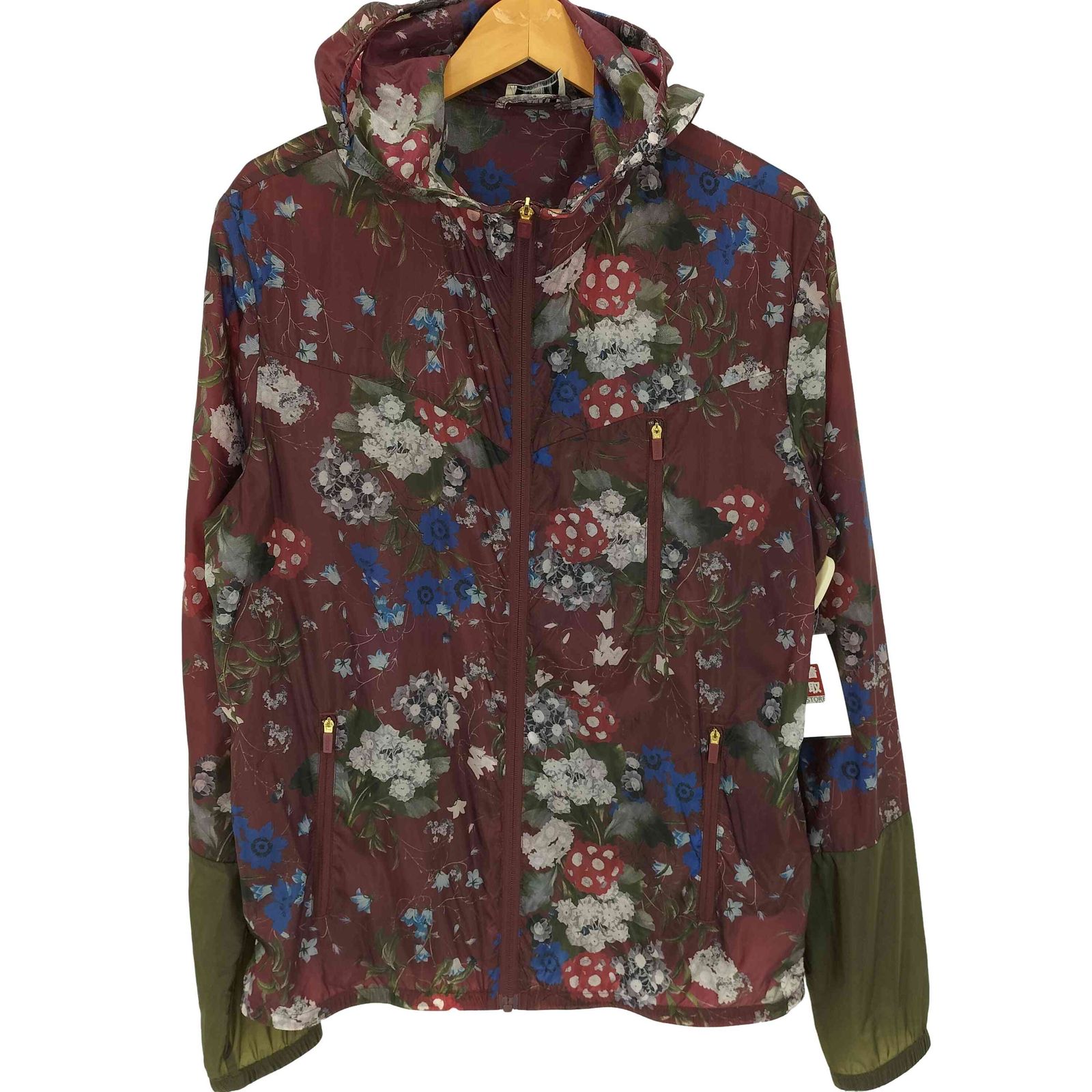未使用！完売商品！ ×ERDEM ナイロンパーカー アーデム ERDEM 花柄ナイロン ジップ パーカー メンズ import：M
