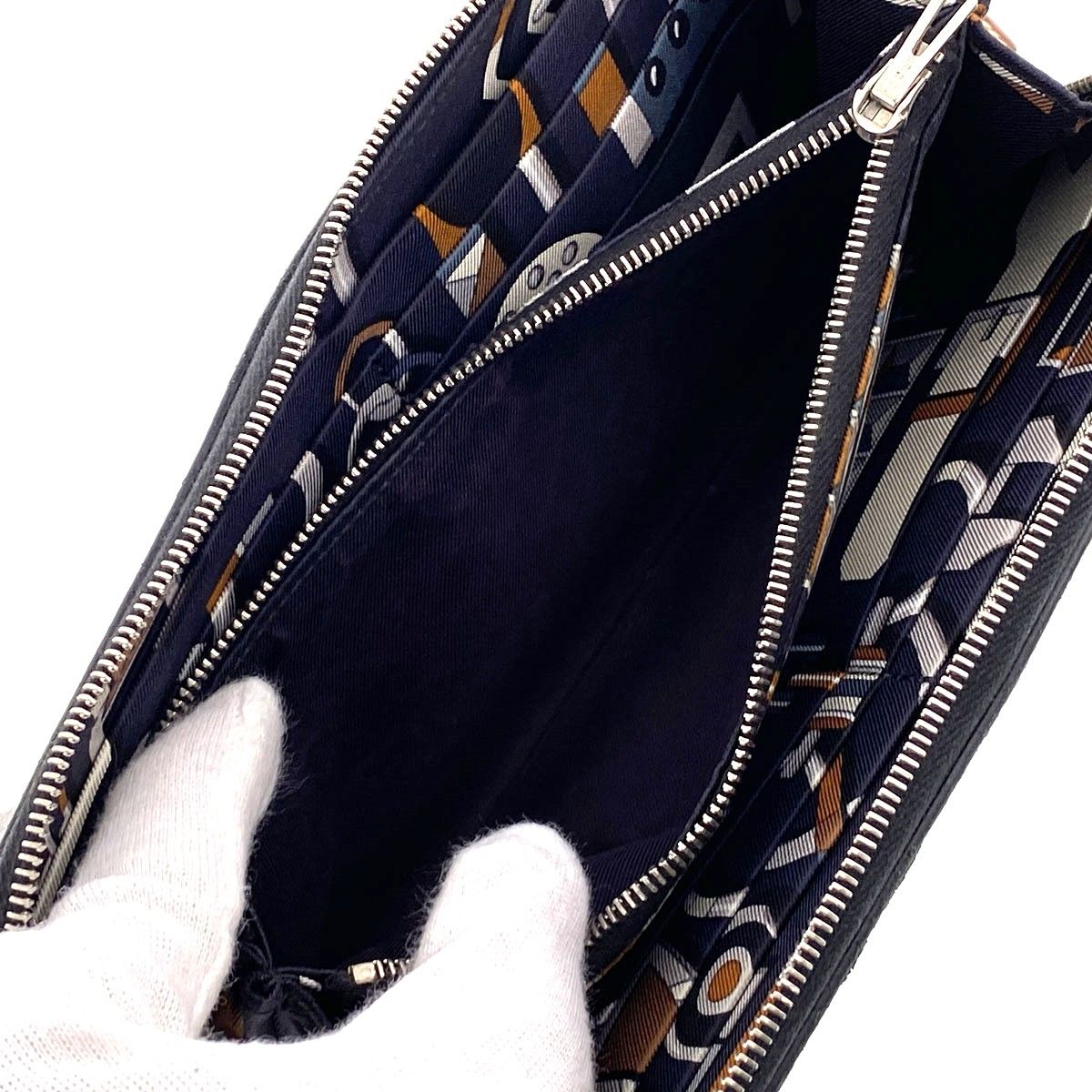 HERMES エルメス アザップ ロング シルクイン ラウンドファスナー長 