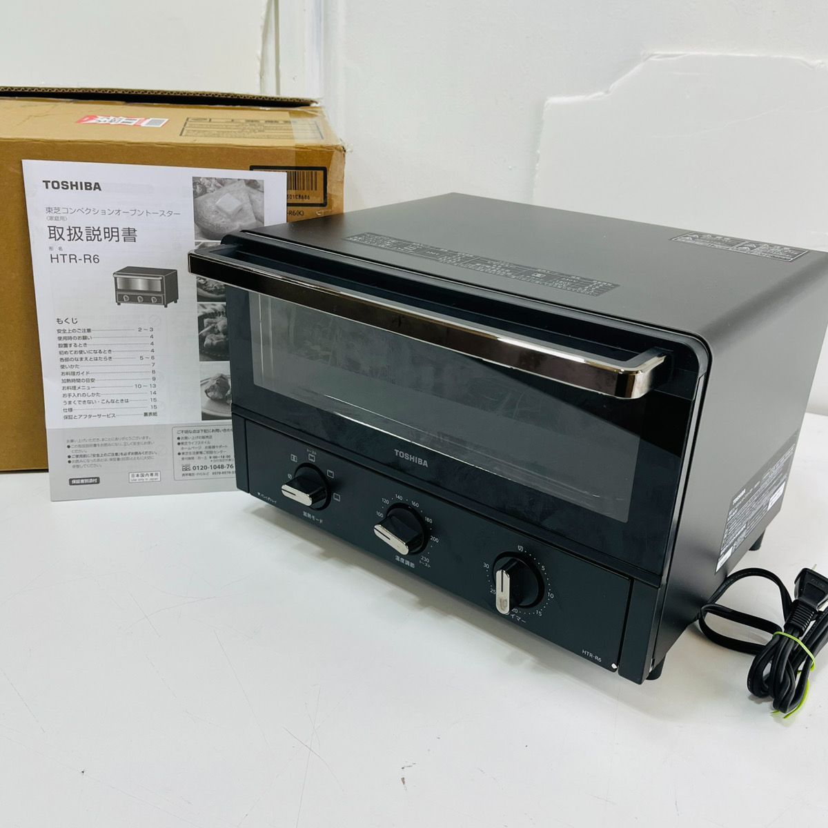 TOSHIBA 東芝 コンベクションオーブントースター HTR-R6(K) 2025年製 1300W 50/60Hz共用