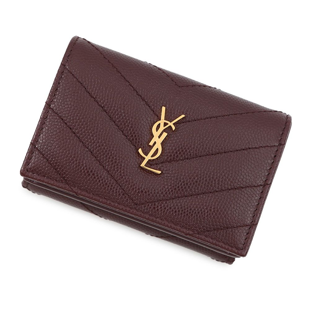 サンローランパリ 三つ折り財布 モノグラム オリガミ タイニーウォレット レザー 668274 SAINT LAURENT PARIS 財布