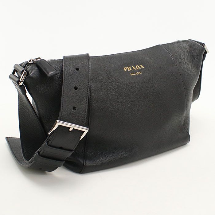 PRADA プラダ 2VH178 2CYS F0002 斜め掛け ショルダーバッグ カーフ【中古】 メンズ