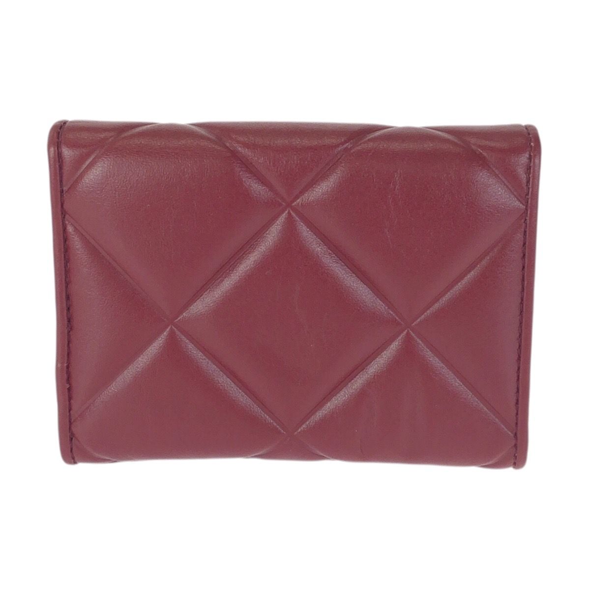 美品 Furla フルラ 1927 M ツイストクロージャー ワインレッド ボルドー シルバー金具 レザー 折財布 コンパクトウォレット 602616【中古】 美品 Furla フルラ 1927 M ツイストクロージャー ワインレッド ボルドー シルバー金具 レザー 折財布 コンパクトウォレット 602616【中古】