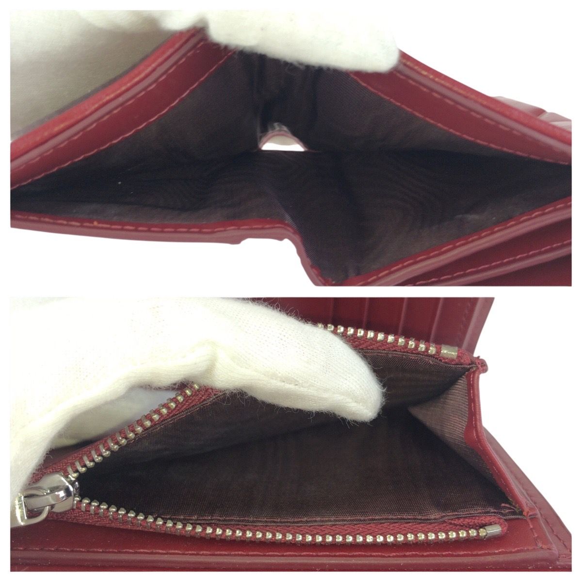 美品 Furla フルラ 1927 M ツイストクロージャー ワインレッド ボルドー シルバー金具 レザー 折財布 コンパクトウォレット 602616【中古】 美品 Furla フルラ 1927 M ツイストクロージャー ワインレッド ボルドー シルバー金具 レザー 折財布 コンパクトウォレット 602616【中古】