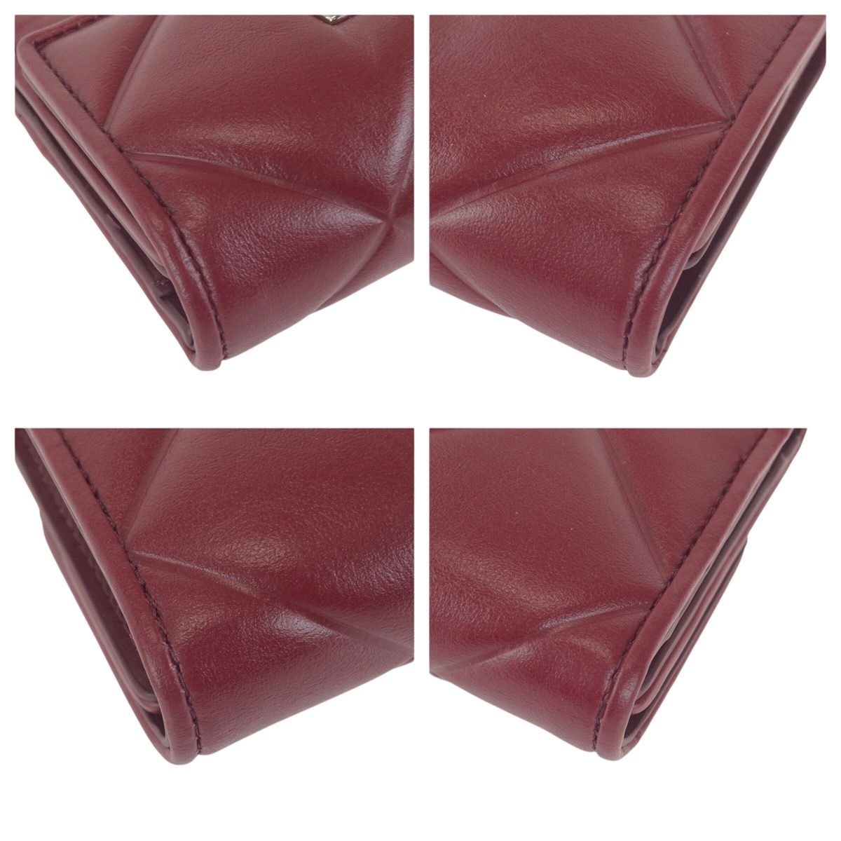 美品 Furla フルラ 1927 M ツイストクロージャー ワインレッド ボルドー シルバー金具 レザー 折財布 コンパクトウォレット 602616【中古】 美品 Furla フルラ 1927 M ツイストクロージャー ワインレッド ボルドー シルバー金具 レザー 折財布 コンパクトウォレット 602616【中古】
