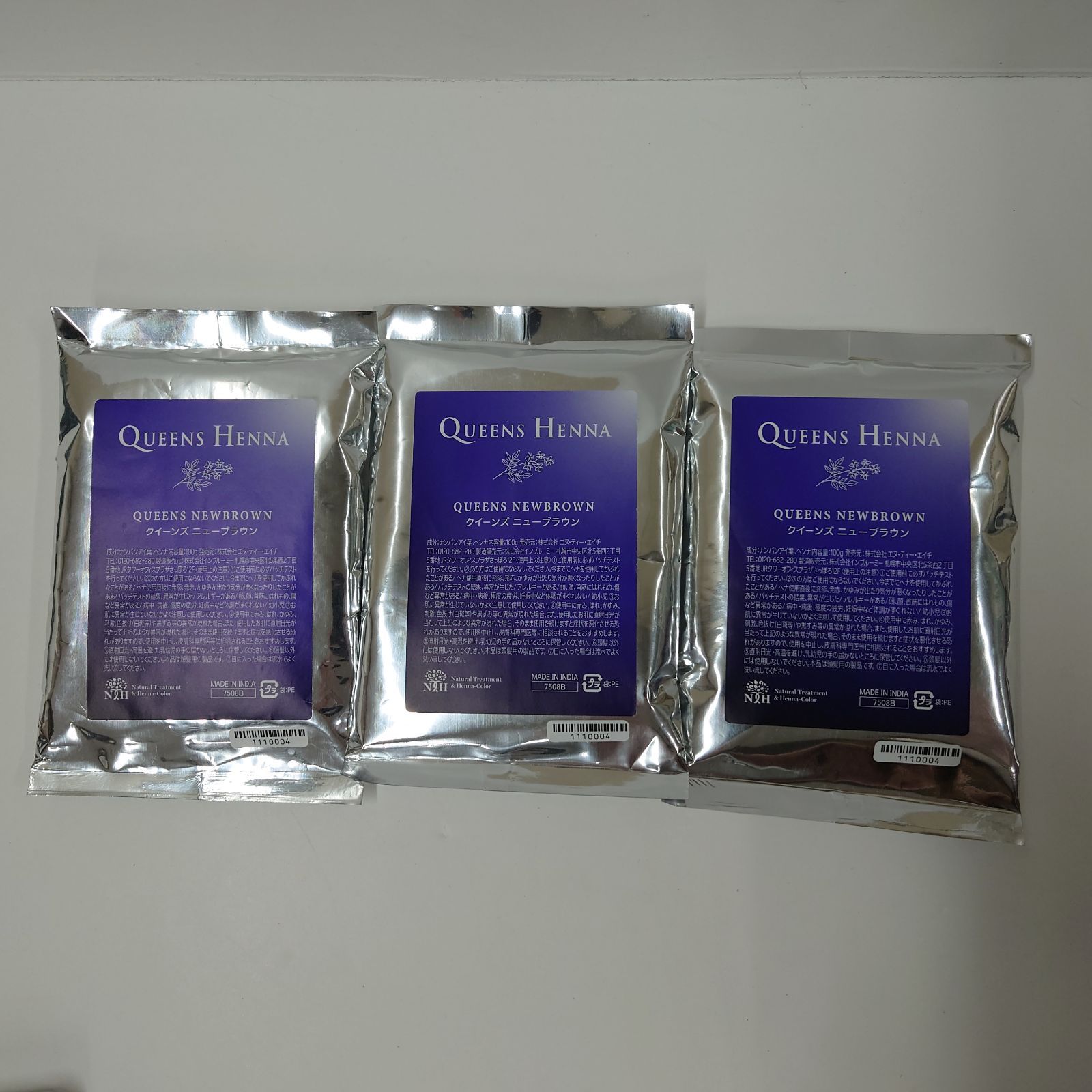 F3380 K QUEENS HENNA クイーンズ ニューブラウン 100g 計3点セット