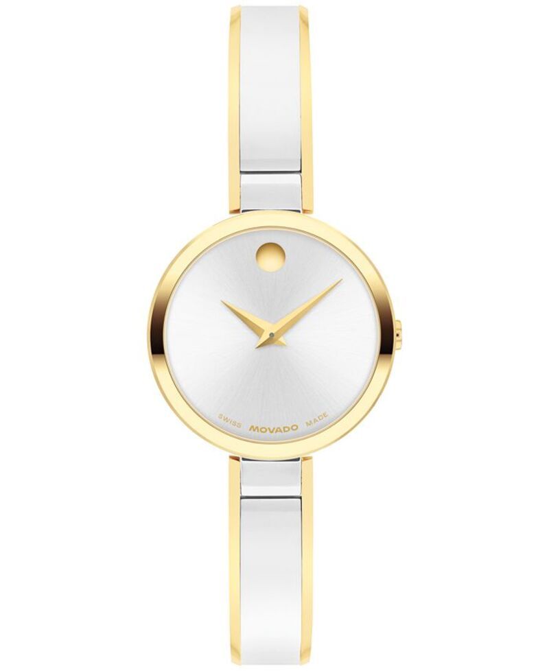 モバド レディース アクセサリー 腕時計 Tシャツ Movado Womens Moda Swiss Quartz StainlessSteel Yellow PVD Watch 24mm TwoTone イエロー