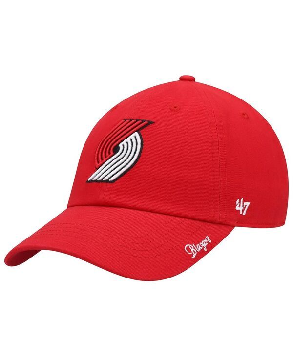 47 ブランド レディース アクセサリー 帽子 ブレザー ロゴ 47 Brand Womens 47 Red Portland Trail Blazers Miata Clean Up Logo Adjustable Hat Red レッド