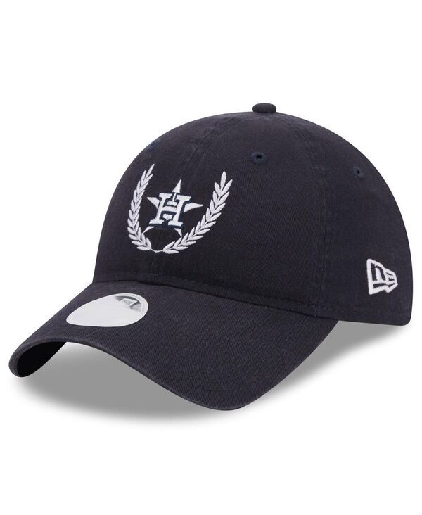 ニューエラ レディース アクセサリー 帽子 New Era Womens Navy Houston Astros Leaves 9TWENTY Adjustable Hat Navy ネイビー