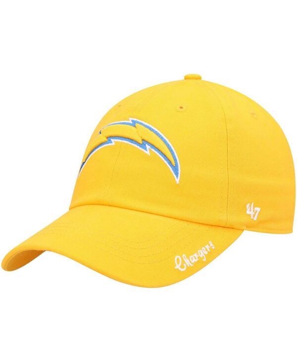 47 ブランド レディース アクセサリー 帽子 ロゴ 47 Brand Womens GoldTone Los Angeles Chargers Miata Clean Up Secondary Logo Adjustable Hat GoldTone ゴール