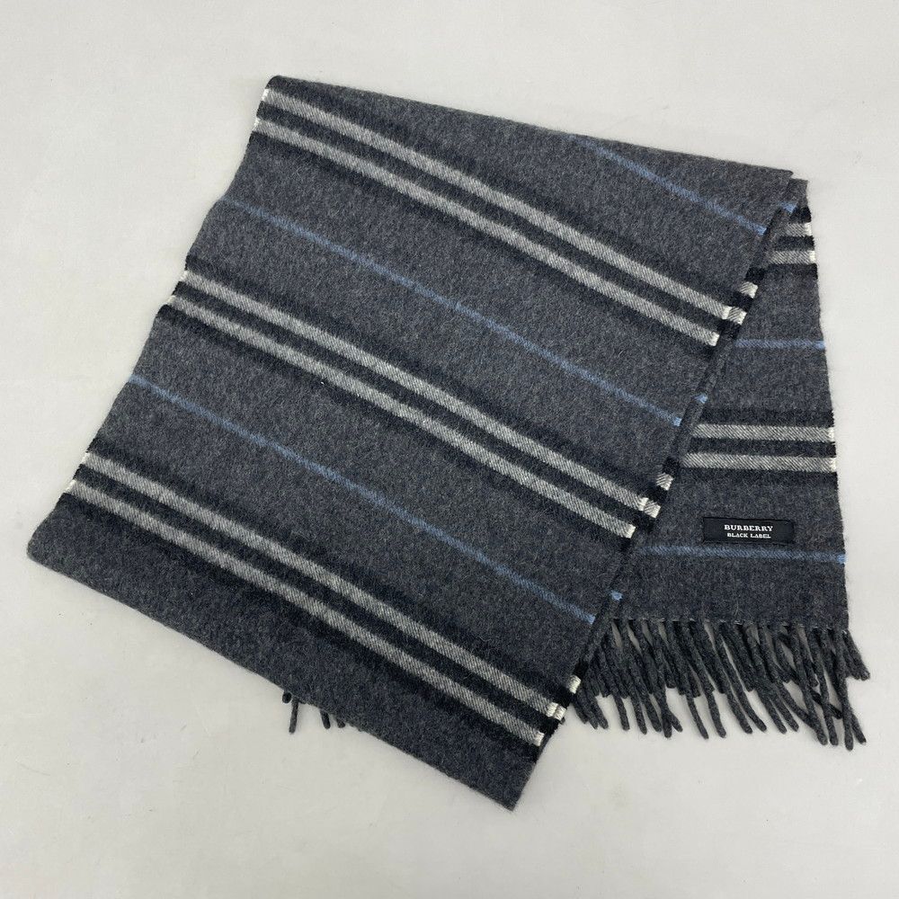バーバリーブラックレーベル BURBERRY BLACK LABEL カシミヤマフラー