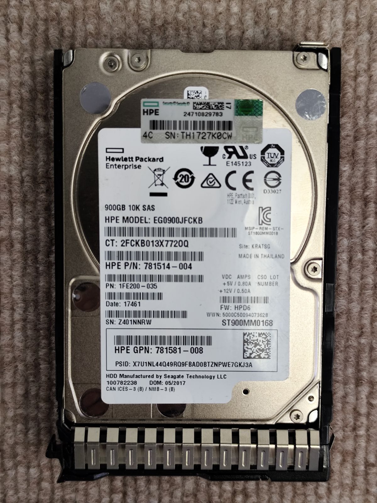 781514-004 900GB 10K SAS 2.5インチ GEN10 B4