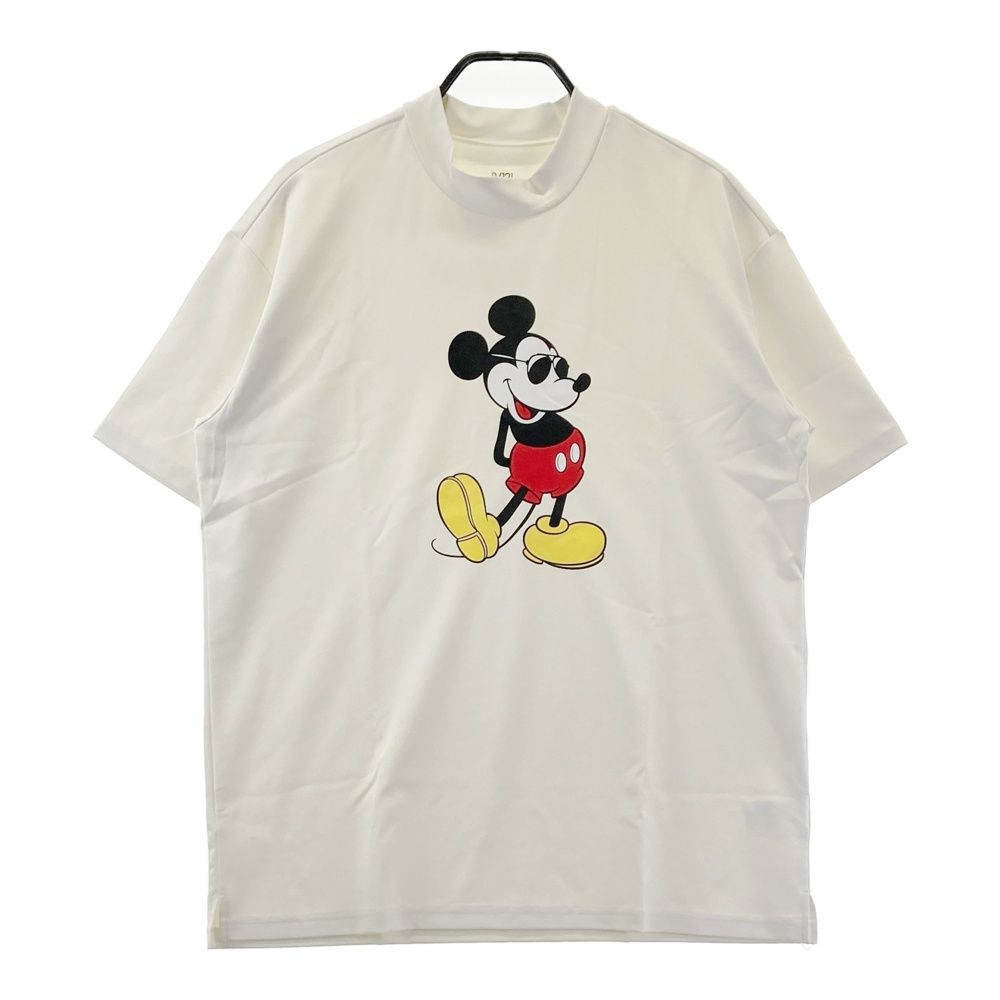 サイズ：XL V12 ヴィトゥエルヴ ×Disney ハイネック 半袖Tシャツ ミッキー  ホワイト系 [240101709671] ゴルフウェア メンズ ストスト サイズ：XL V12 ヴィトゥエルヴ ×Disney ハイネック 半袖Tシャツ
