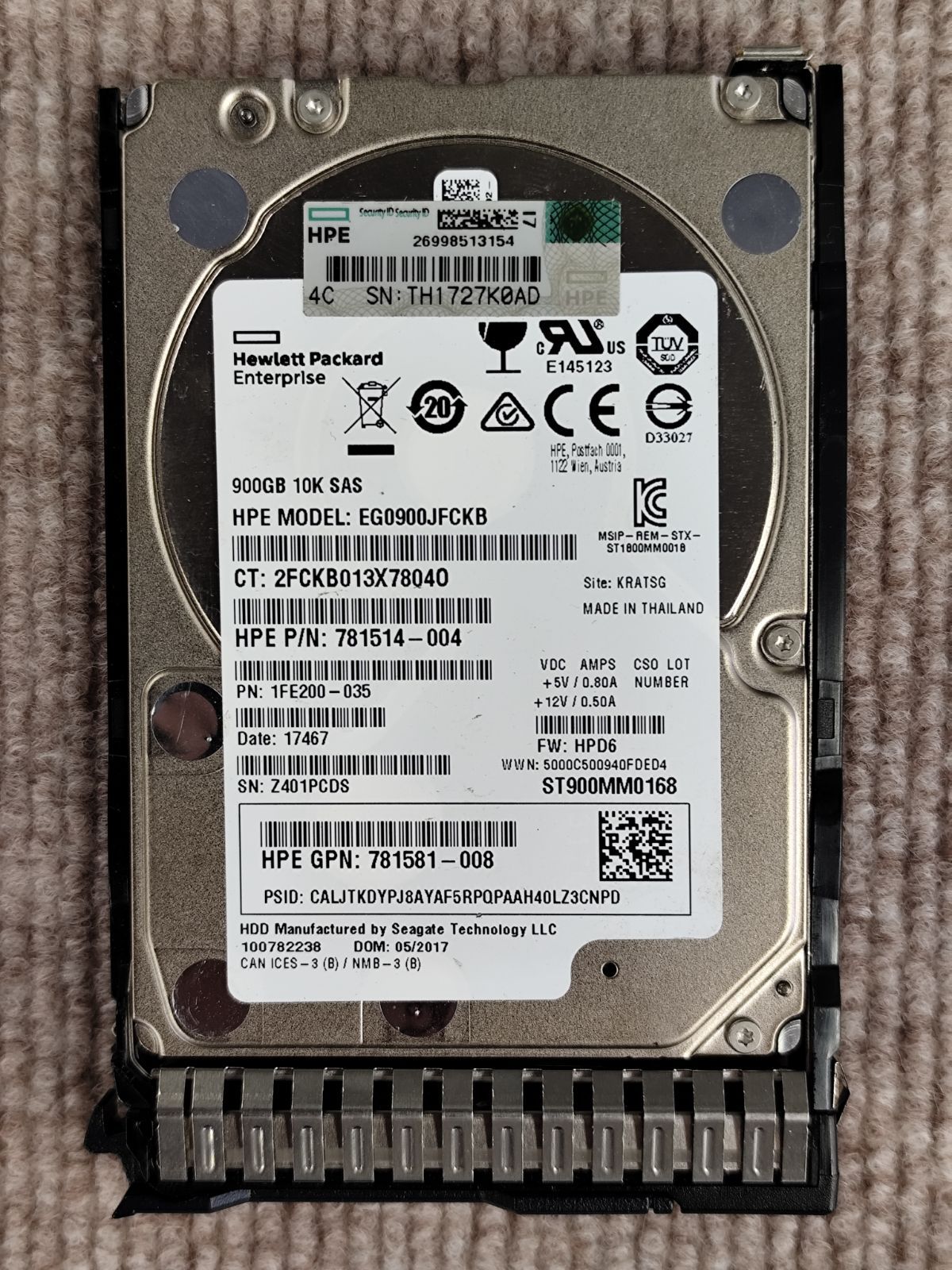 HP 900GB SAS 10K 2.5