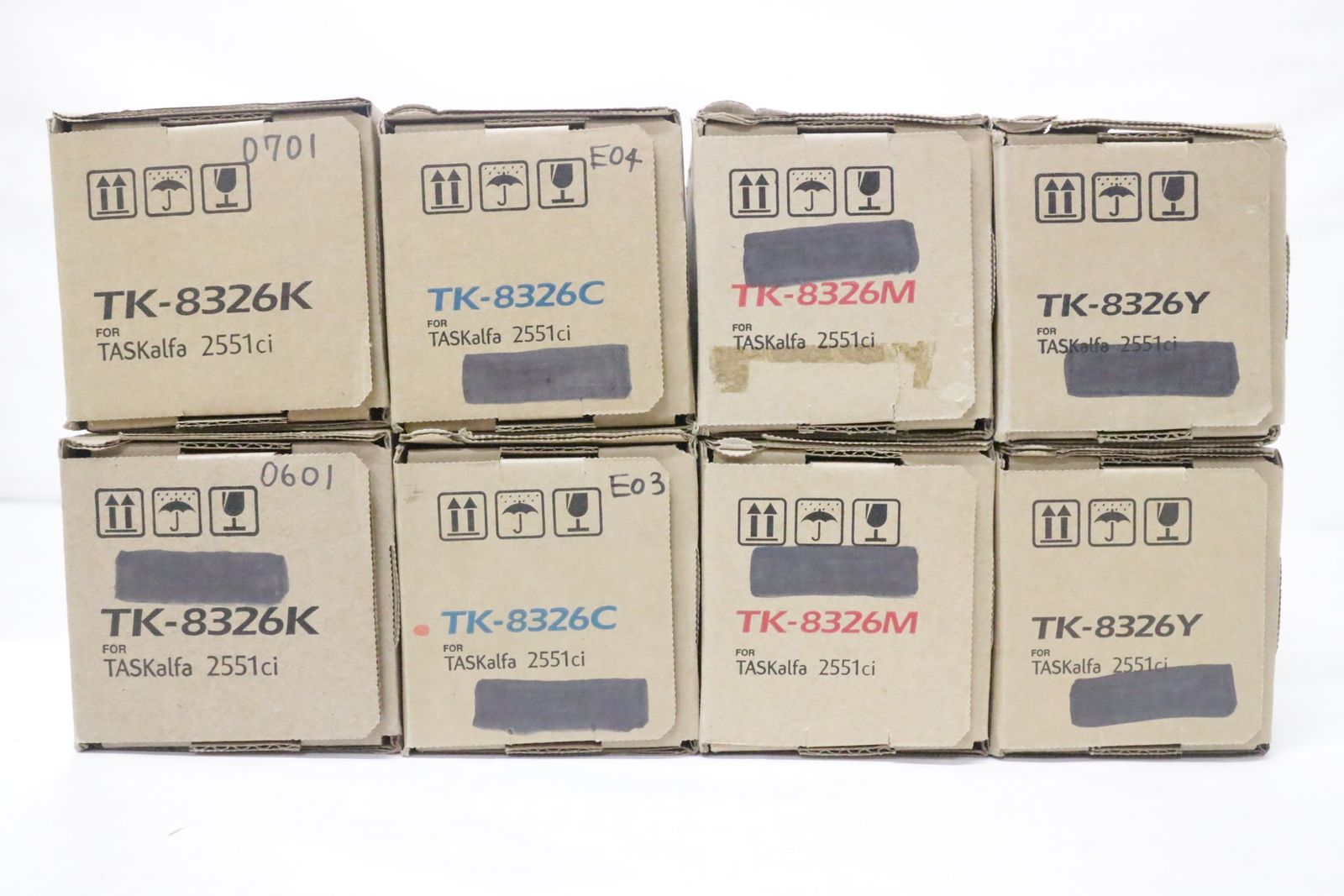 未使用 京セラ 純正 トナー TK-8326 4色8本（シアン・マゼンタ・イエロー・ブラック） KYOCERA　IT13WEOP16E8-D-F07.5-byebye