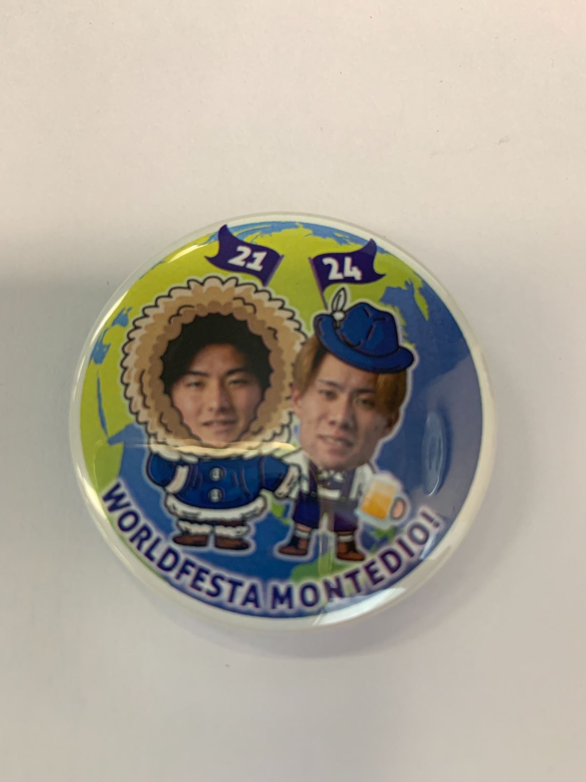 田中渉選手　缶バッジ モンテディオ山形 田中渉選手 横山塁選手「WORLD FESTA MONTEDIO!」缶