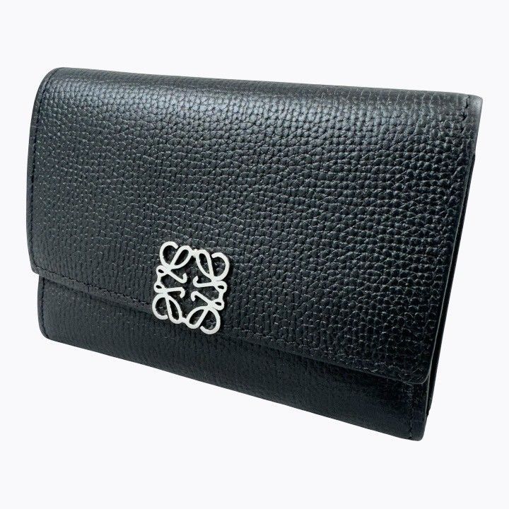 美品】LOEWE ロエベ アナグラム トライフォールド コンパクト ジップ