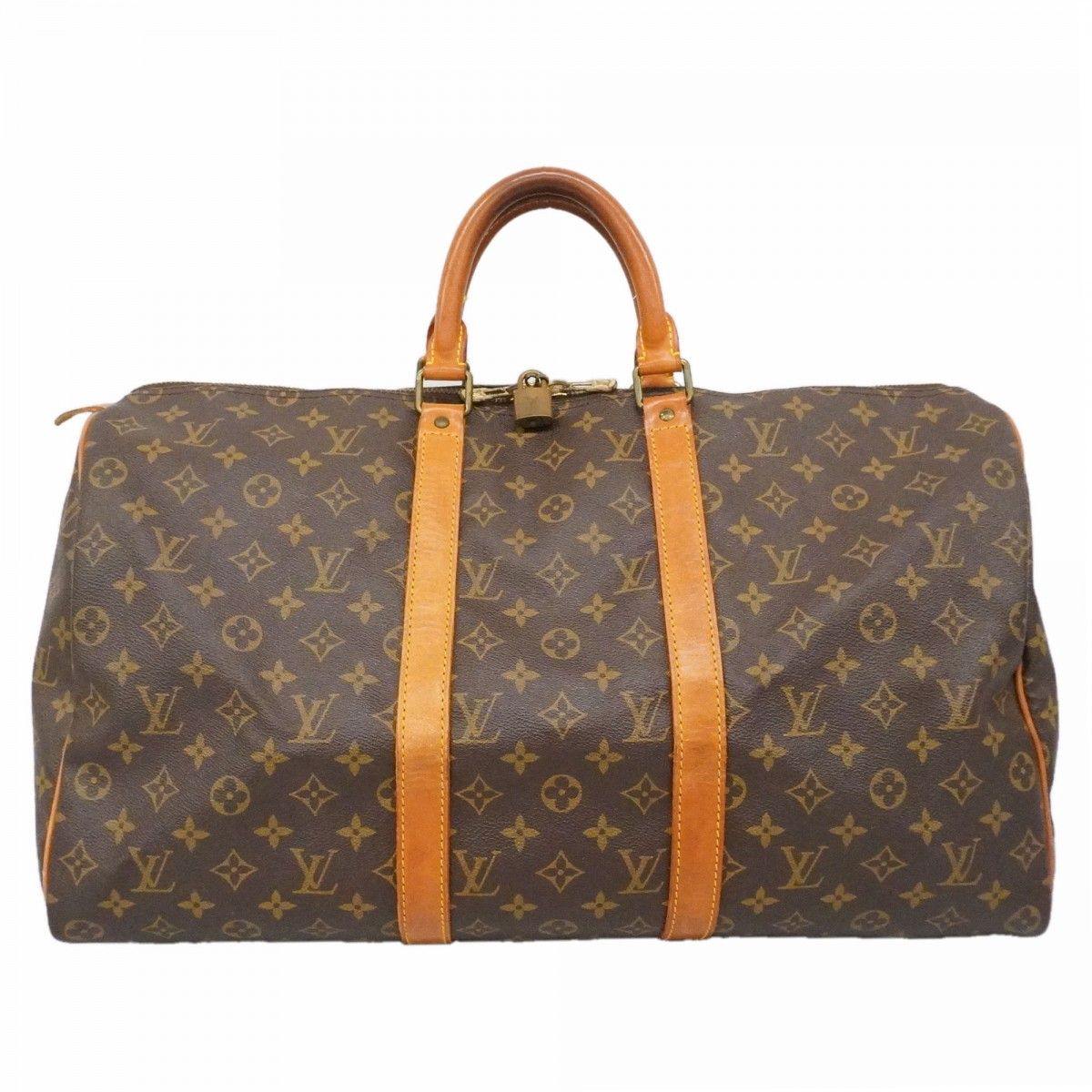【6fa0108】ルイヴィトン ボストンバッグ モノグラム キーポル50 M41426 ブラウン【中古】メンズ レディース ユニセックス