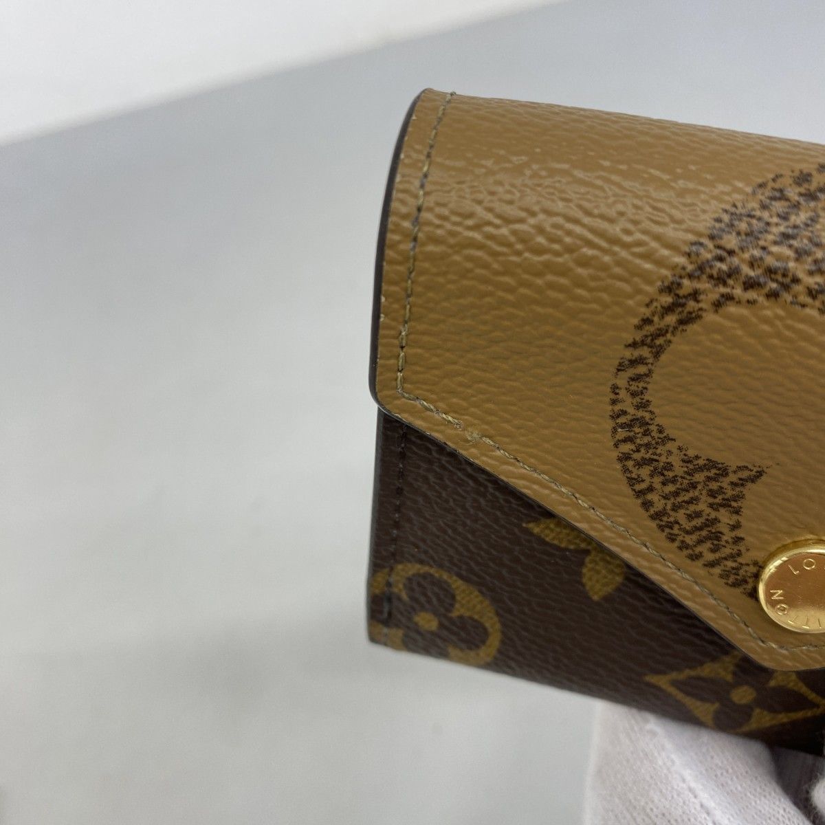 【6fa0181-k】ルイヴィトン 三つ折り財布 モノグラム・リバース ポルトフォイユゾエ M80725 ブラウン【中古】レディース 【6fa0181-k】ルイヴィトン 三つ折り財布 モノグラム・リバース ポルトフォイユゾエ M80725 ブラウン【中古】レディース