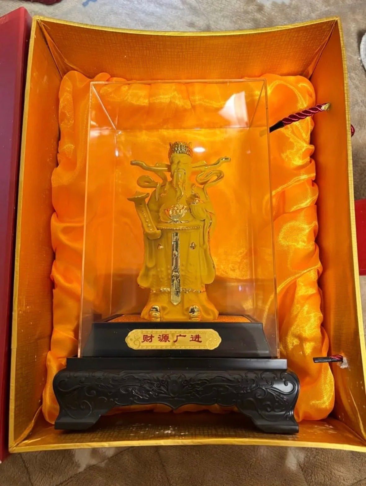 極美品・沙金「財神」置物 14×6×6cm 240g 5892-1/3 極美品・沙金「財神」置物 14×6×6cm 240g 5892-1/3