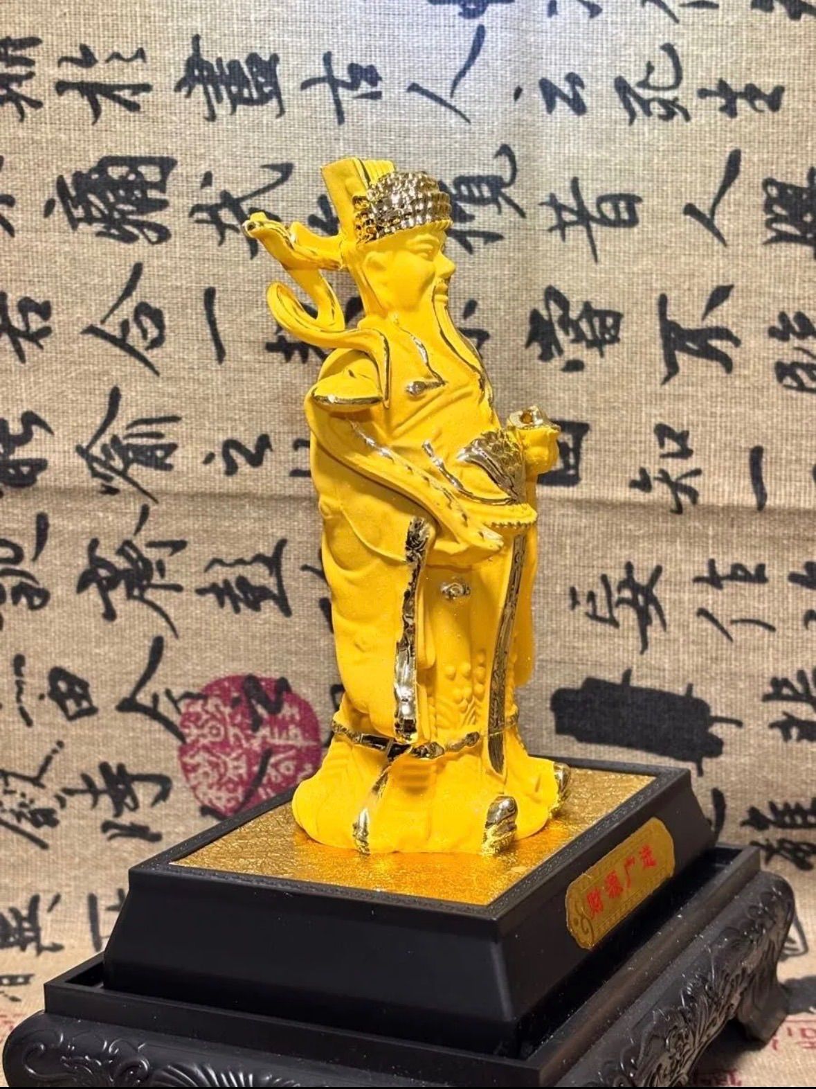 極美品・沙金「財神」置物 14×6×6cm 240g 5892-1/3 極美品・沙金「財神」置物 14×6×6cm 240g 5892-1/3