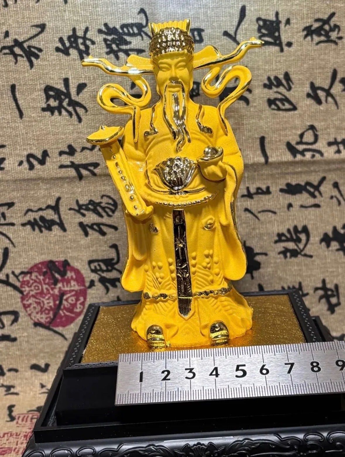 極美品・沙金「財神」置物 14×6×6cm 240g 5892-1/3 極美品・沙金「財神」置物 14×6×6cm 240g 5892-1/3