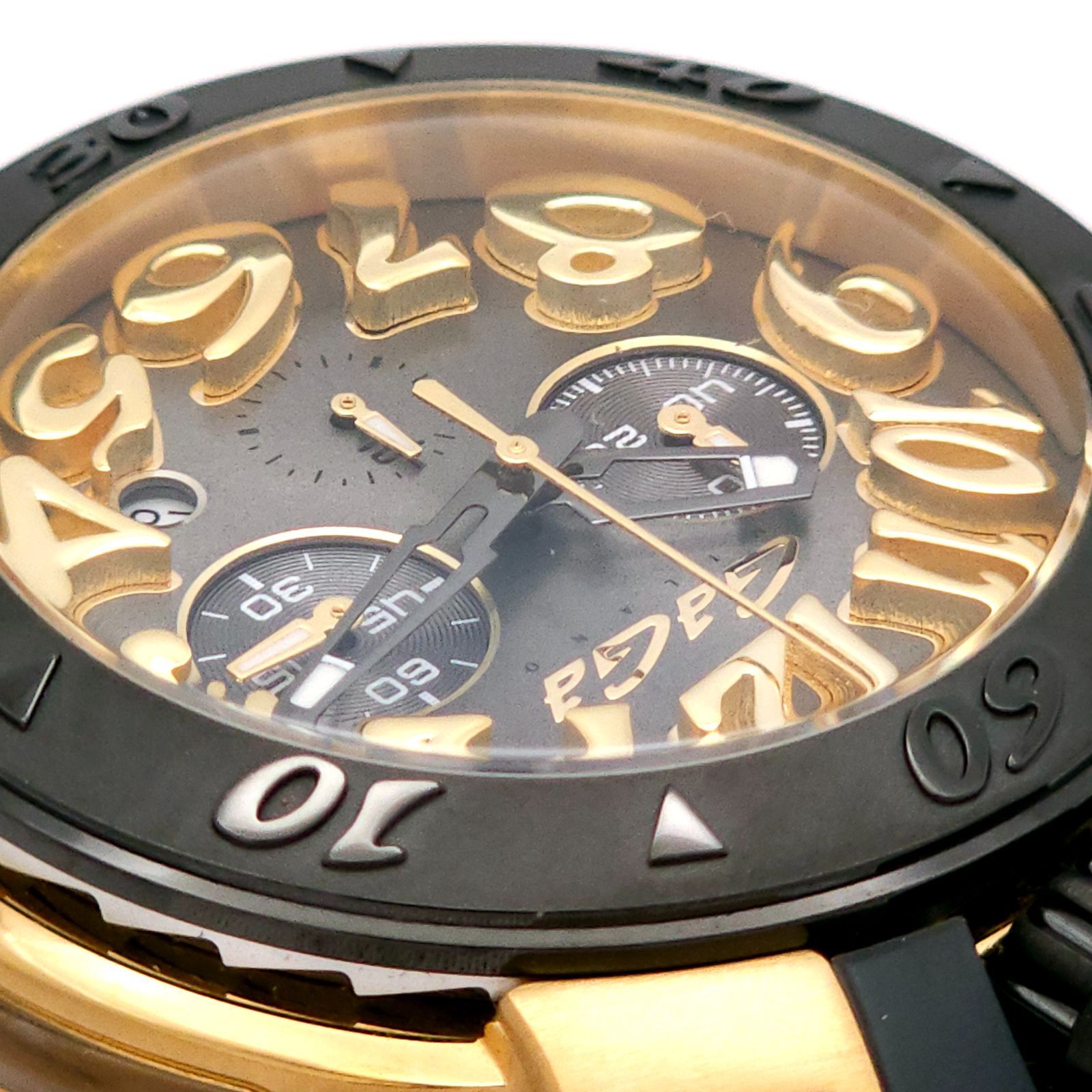 ☆良品 GaGa MILANO ガガミラノ クロノグラフ 8014.01 QZ 動作品 
