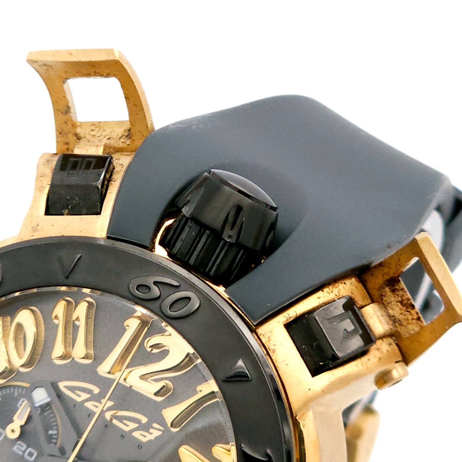 ☆良品 GaGa MILANO ガガミラノ クロノグラフ 8014.01 QZ 動作品 